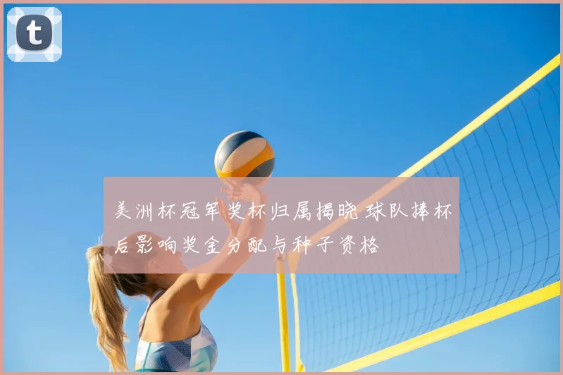 美洲杯冠军奖杯归属揭晓 球队捧杯后影响奖金分配与种子资格